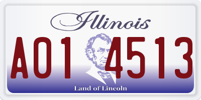 IL license plate A014513