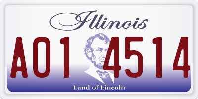 IL license plate A014514