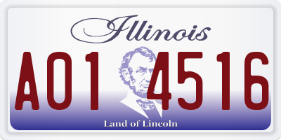 IL license plate A014516