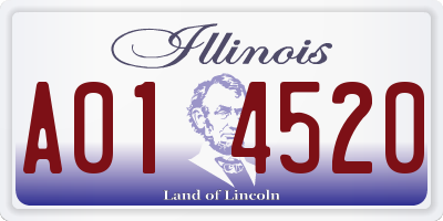 IL license plate A014520