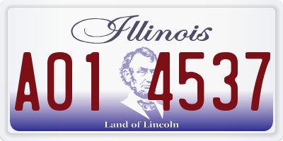 IL license plate A014537