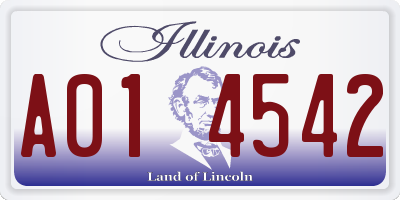 IL license plate A014542