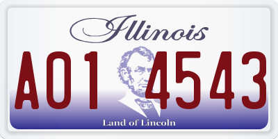 IL license plate A014543
