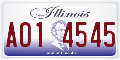 IL license plate A014545