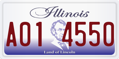 IL license plate A014550