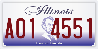 IL license plate A014551