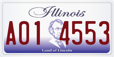 IL license plate A014553