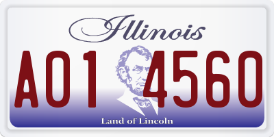 IL license plate A014560
