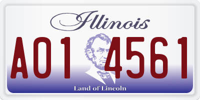 IL license plate A014561