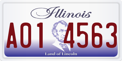 IL license plate A014563