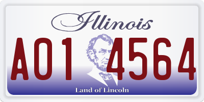 IL license plate A014564