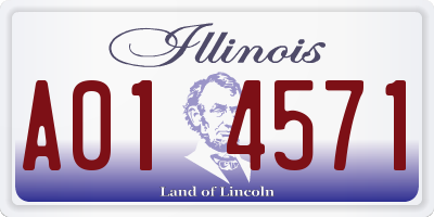 IL license plate A014571