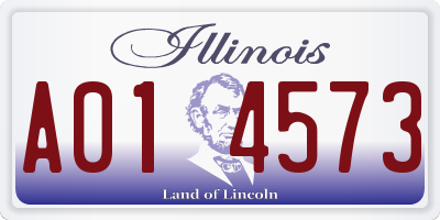 IL license plate A014573