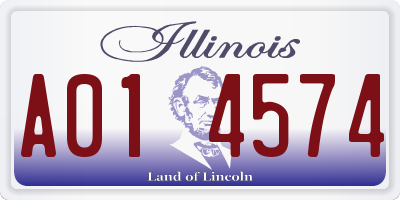 IL license plate A014574