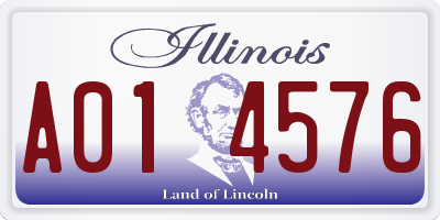IL license plate A014576