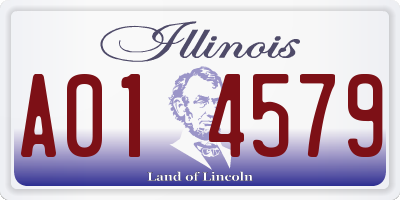 IL license plate A014579