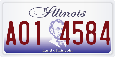 IL license plate A014584