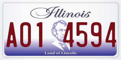 IL license plate A014594