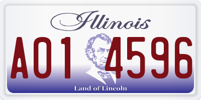 IL license plate A014596