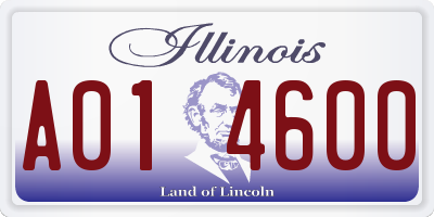 IL license plate A014600