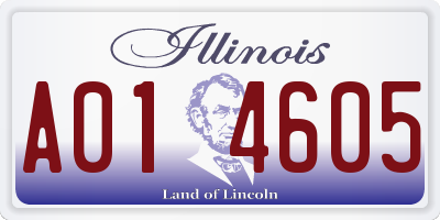 IL license plate A014605