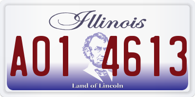 IL license plate A014613