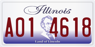 IL license plate A014618