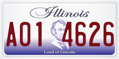 IL license plate A014626