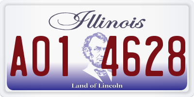 IL license plate A014628