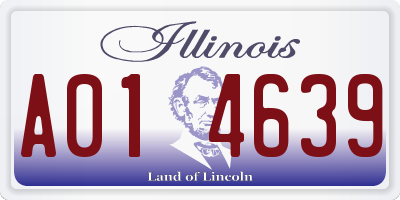 IL license plate A014639