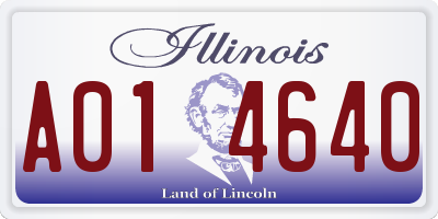 IL license plate A014640
