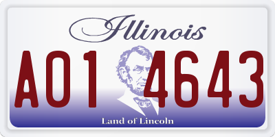 IL license plate A014643
