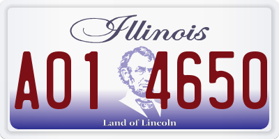 IL license plate A014650
