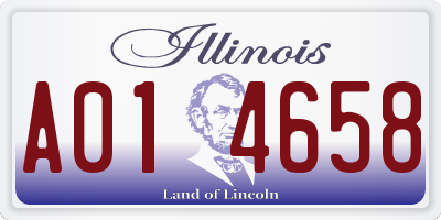 IL license plate A014658