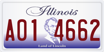 IL license plate A014662