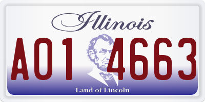 IL license plate A014663