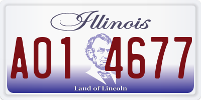 IL license plate A014677