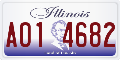 IL license plate A014682