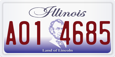 IL license plate A014685