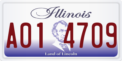 IL license plate A014709