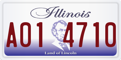 IL license plate A014710
