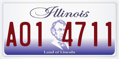 IL license plate A014711