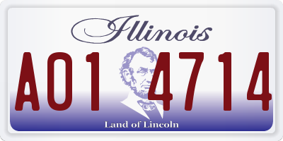 IL license plate A014714