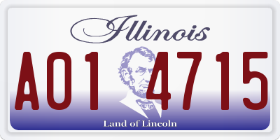 IL license plate A014715
