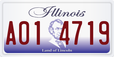 IL license plate A014719