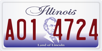 IL license plate A014724