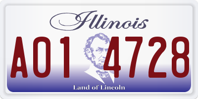 IL license plate A014728
