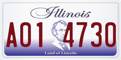IL license plate A014730