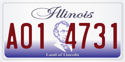 IL license plate A014731