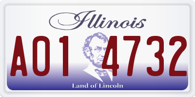 IL license plate A014732